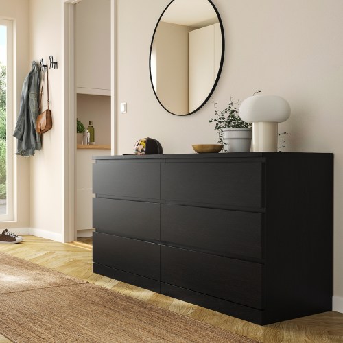 IKEA MALM Chest of 6 Drawers Brown Furniture Urban Sales